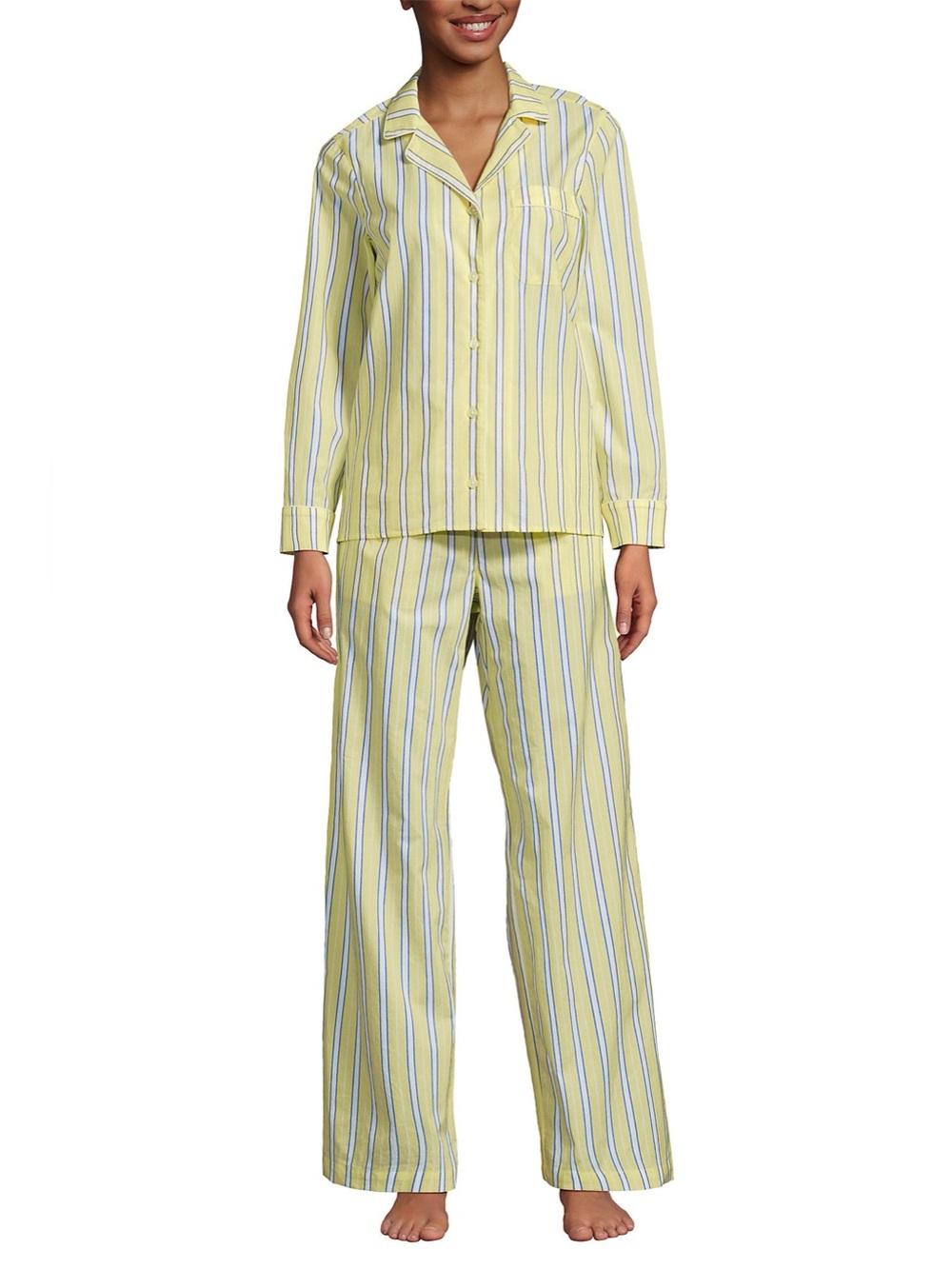 Lands End long sleeve pajama set petite Large